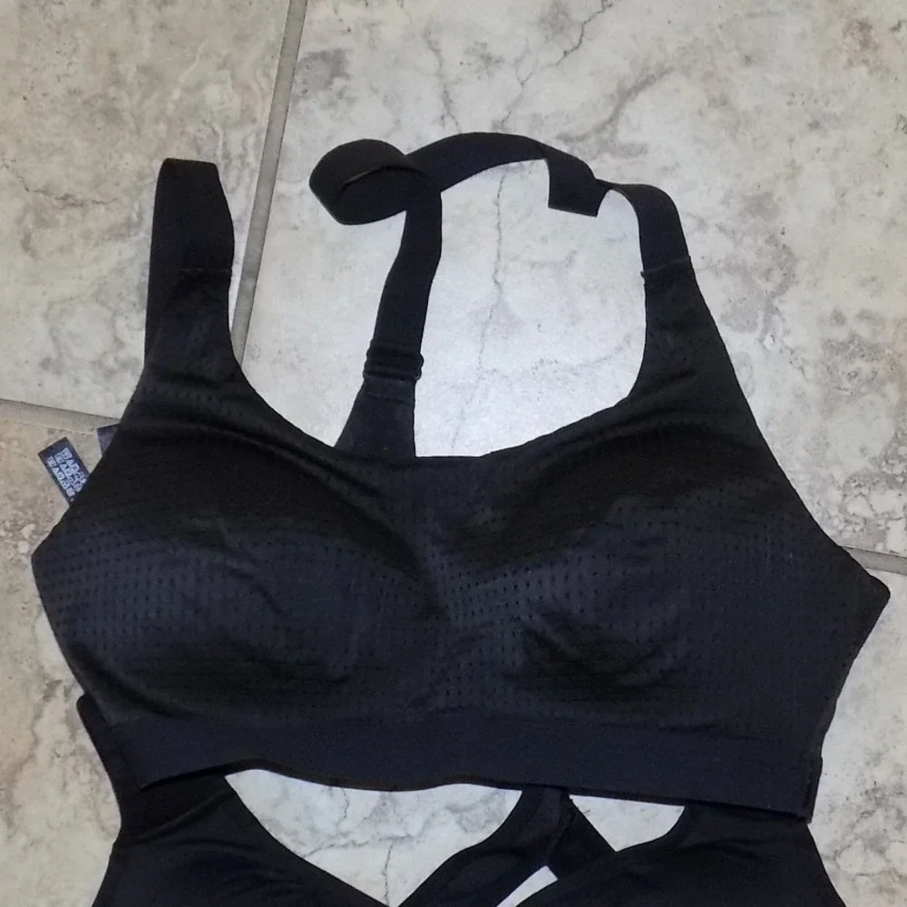 Victoria Secret VSX Sport‎ Bra Bundle Women 32C Black Excellent Mesh Crossback